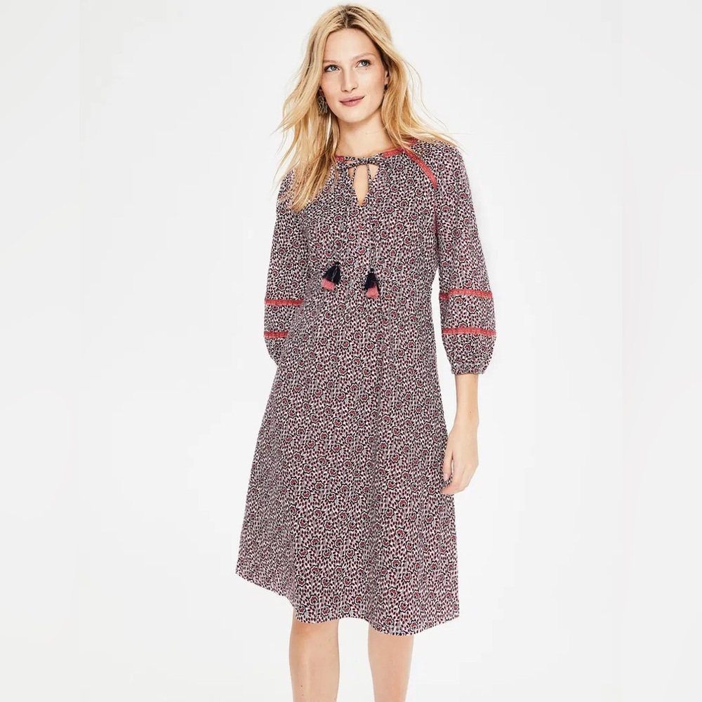 Boden Floral Heidi Jersey Dress US 6 Cotton